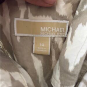 Michael Kors Cream and White Patterned Jacket